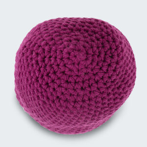 mössa virkad vinröd