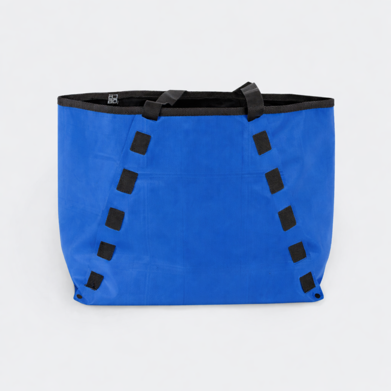 shopper blå kapellväv väska